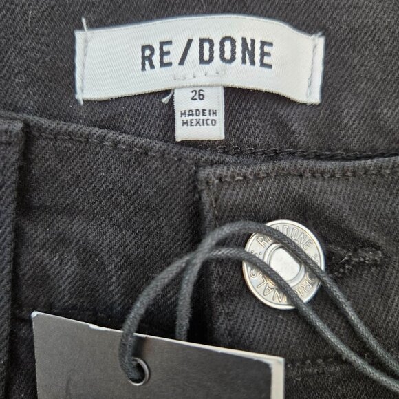 NWT Re/Done 70's High Rise Skinny Hidden Button Fly Boot Jeans Size 26 - Picture 3 of 9